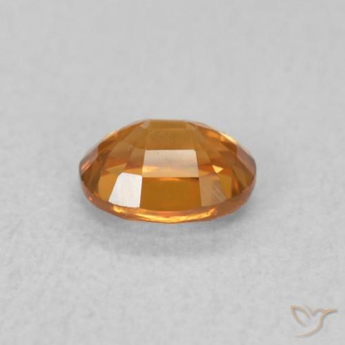 Zircon Gemstone in 5.2 x 4.1 mm Size for Sale, Zircon Stone in Deep Orange Color