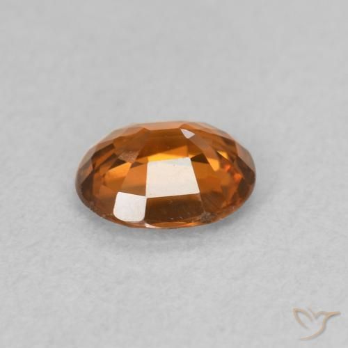 Zircon Gemstone in 5.9 x 4.9 mm Size for Sale, Zircon Stone in Medium Orange Color