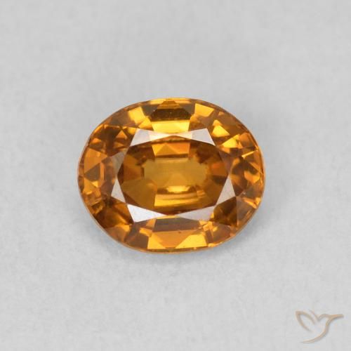 0.94ct Natural Brownish Orange Zircon, Oval, VVS