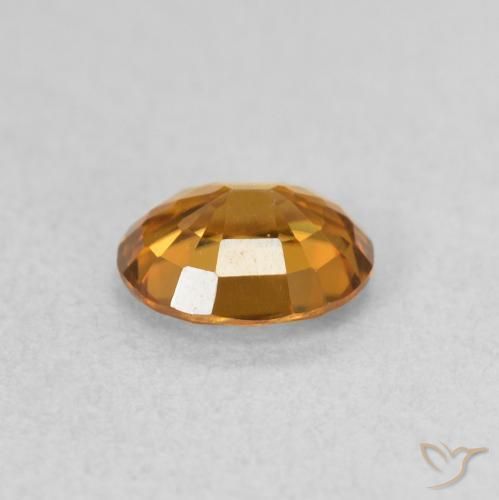 Zircon Gemstone in 6 x 4.9 mm Size for Sale, Zircon Stone in Brownish Orange Color