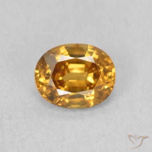 0.58ct Natural Golden-Brown Zircon, Oval, VVS