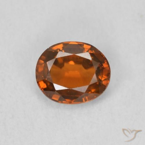0.87ct Natural Deep Orange Zircon, Oval, VVS