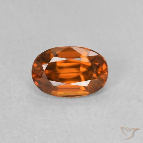 0.85ct Natural Fire Orange Zircon, Oval, VVS