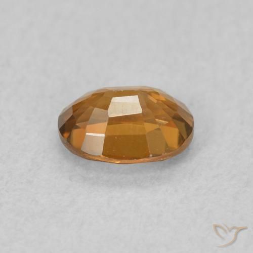 Zircon Gemstone in 5 x 4 mm (calibrated) Size for Sale, Zircon Stone in Orange Brown Color