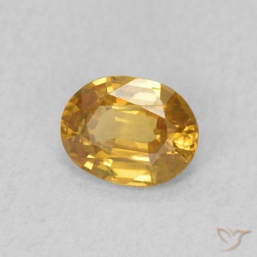 0.55 ct Golden Zircon Stone, Natural Zircon in Oval Facet Shape for Sale