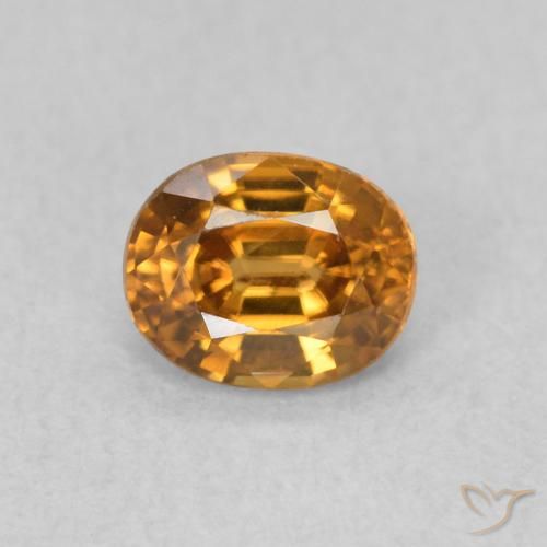 0.66ct Natural Golden-Brown Zircon, Oval, VVS-VS