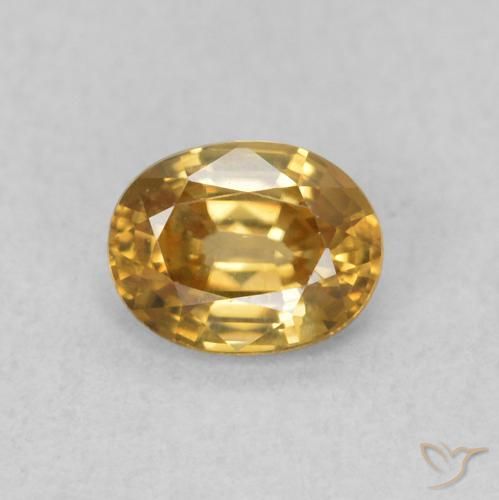 0.64ct Natural champagne Zircon, Oval, VVS