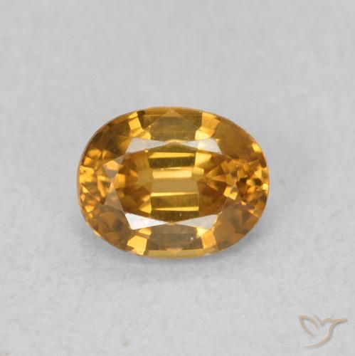 0.63ct Natural Golden-Brown Zircon, Oval, VVS