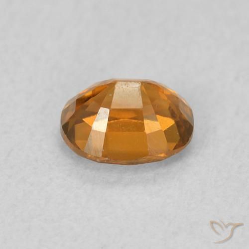 Zircon Gemstone in 5.2 x 4.2 mm Size for Sale, Zircon Stone in Medium Orange Color