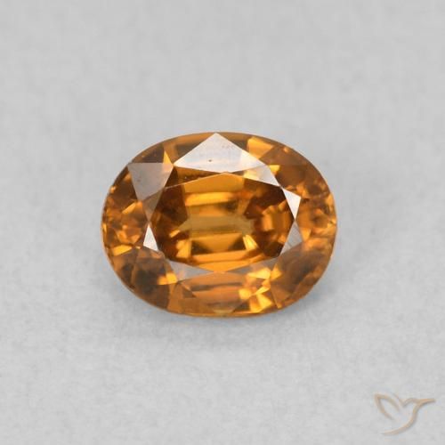 0.60ct Natural Golden-Brown Zircon, Oval, VVS