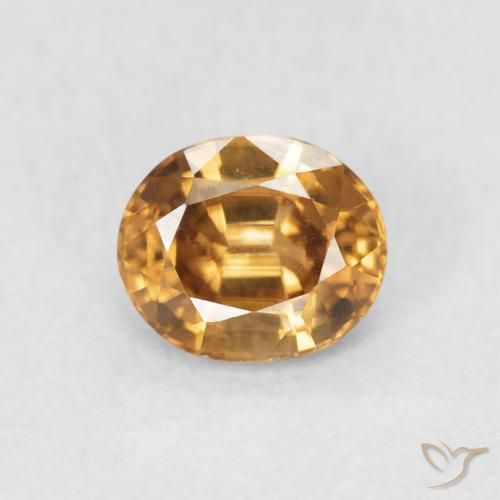 0.96ct Natural Medium Orange Zircon, Oval, VVS