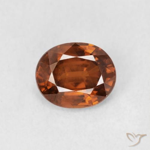 0.94ct Natural Reddish Orange Zircon, Oval, VS