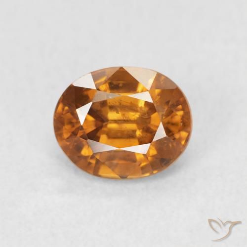1.12ct Natural Medium Orange Zircon, Oval, VS