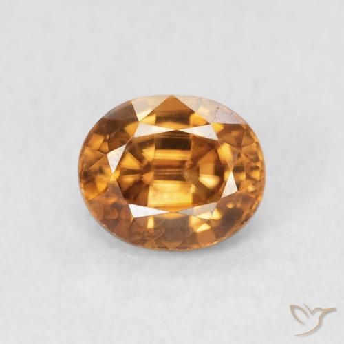 1.05ct Natural Orange Brown Zircon, Oval, VS