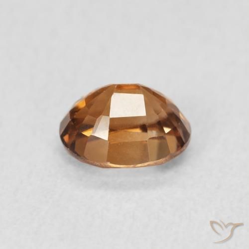 Zircon Gemstone in 6 x 4.9 mm Size for Sale, Zircon Stone in Rust Orange Color