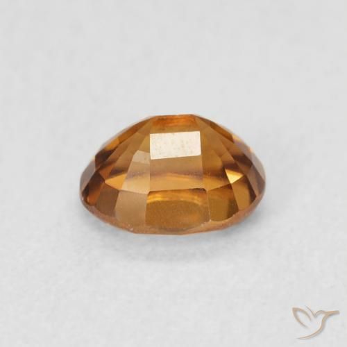 Zircon Gemstone in 5.8 x 4.7 mm Size for Sale, Zircon Stone in Medium Orange Color