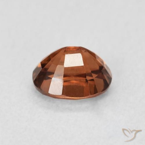Zircon Gemstone in 6 x 5 mm Size for Sale, Zircon Stone in Deep Orange Color