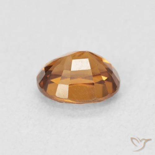 Zircon Gemstone in 5.9 x 4.9 mm Size for Sale, Zircon Stone in Medium Orange Color