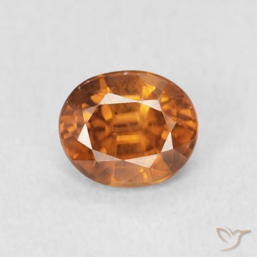 1.02ct Natural Orange Brown Zircon, Oval, VS
