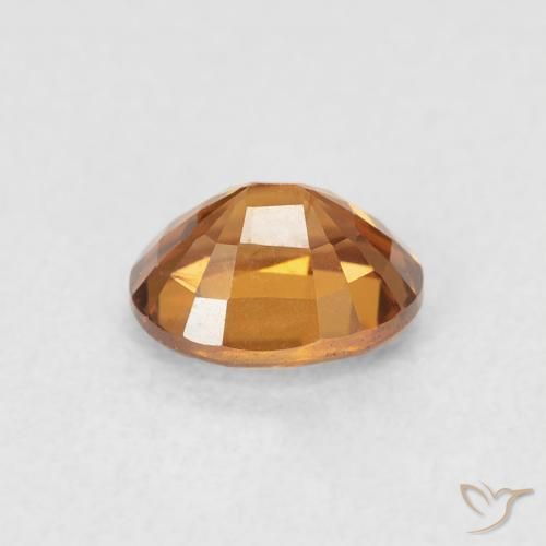 Zircon Gemstone in 5.9 x 4.9 mm Size for Sale, Zircon Stone in Orange Brown Color