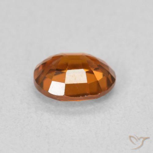 Zircon Gemstone in 5.9 x 4.8 mm Size for Sale, Zircon Stone in Medium Orange Color