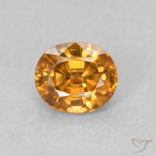 1.06ct Natural Earthy Orange Zircon, Oval, VVS-VS