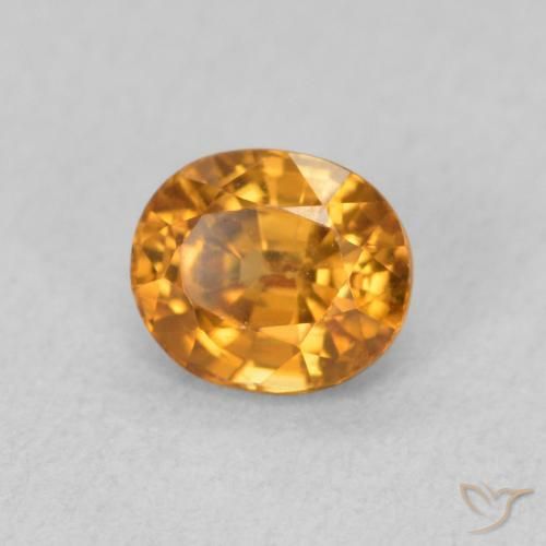 1.06 ct Orange Zircon Stone, Natural Zircon in Oval Facet Shape for Sale