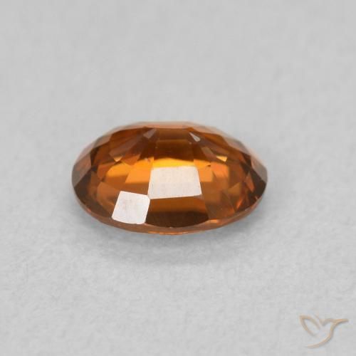 Zircon Gemstone in 6 x 4.9 mm Size for Sale, Zircon Stone in Fire Orange Color