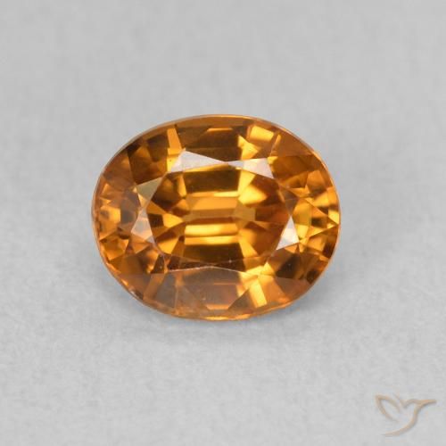 1.06ct Natural Earthy Orange Zircon, Oval, VVS-VS