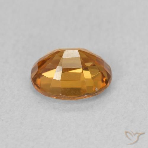 Zircon Gemstone in 6.1 x 5 mm Size for Sale, Zircon Stone in Earthy Orange Color