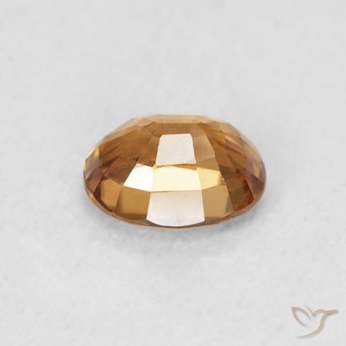 Zircon Gemstone in 5.9 x 4.7 mm Size for Sale, Zircon Stone in Orange Brown Color