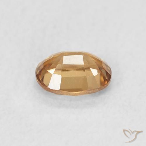 Zircon Gemstone in 5.2 x 4 mm Size for Sale, Zircon Stone in Golden-Peach Color
