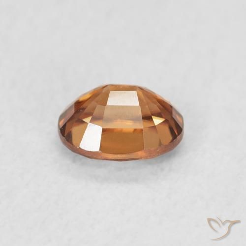 Zircon Gemstone in 5 x 4 mm (calibrated) Size for Sale, Zircon Stone in Deep Orange Color