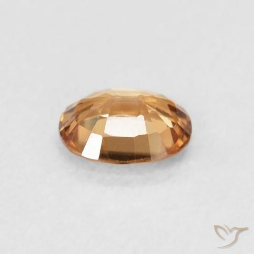 Zircon Gemstone in 5.2 x 4.2 mm Size for Sale, Zircon Stone in Orange Brown Color
