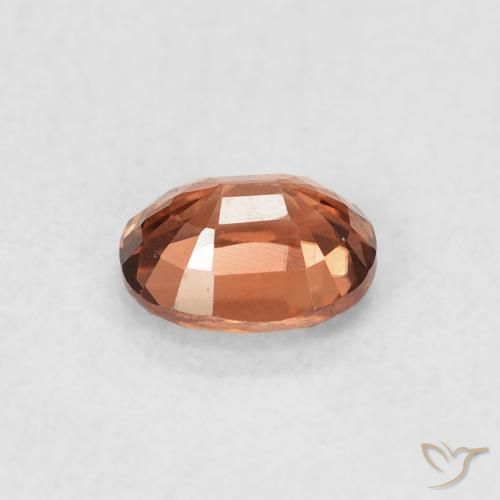 Zircon Gemstone in 5 x 4 mm (calibrated) Size for Sale, Zircon Stone in Medium Dark-Orange Color