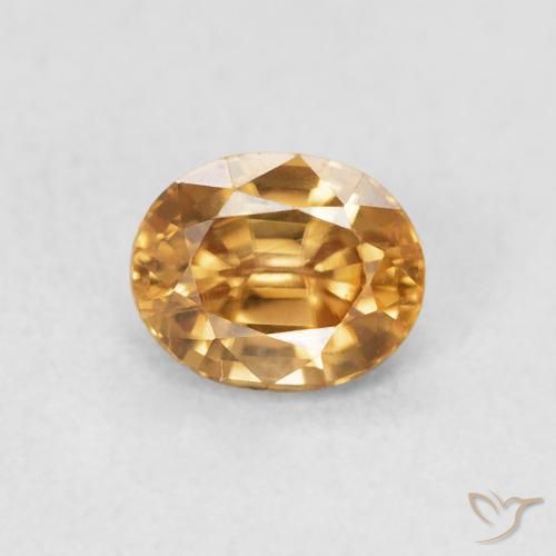 1.09ct Natural Golden-Peach Zircon, Oval, VS