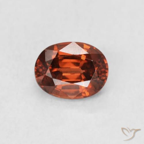 0.66ct Natural Fire Orange Zircon, Oval, VVS