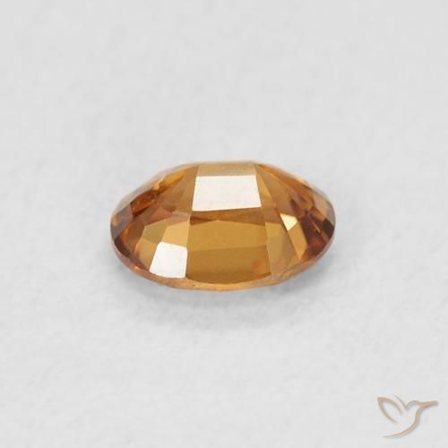 Zircon Gemstone in 5.2 x 4.1 mm Size for Sale, Zircon Stone in Deep Orange Color