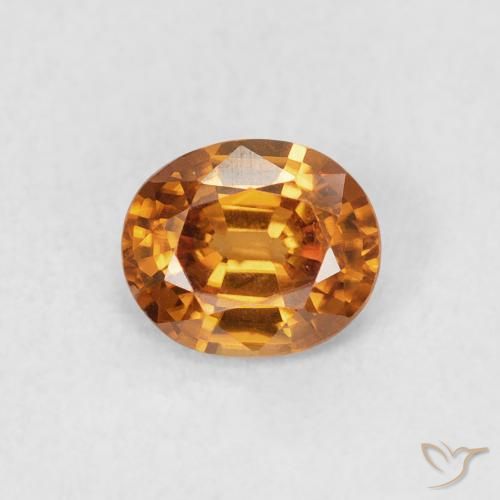 0.83ct Natural Orange Brown Zircon, Oval, VVS