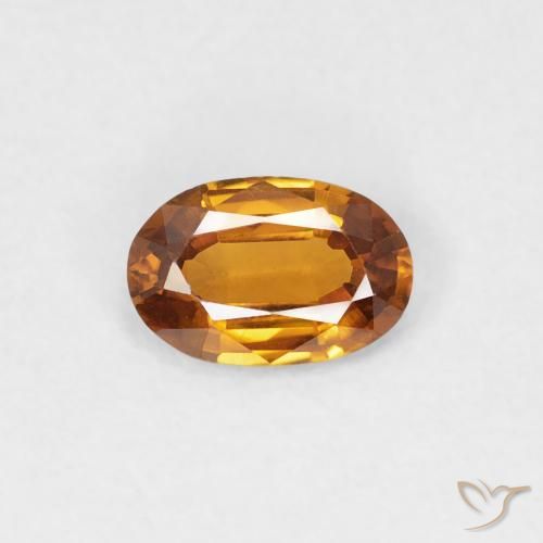 0.56ct Natural Medium Orange Zircon, Oval, VVS