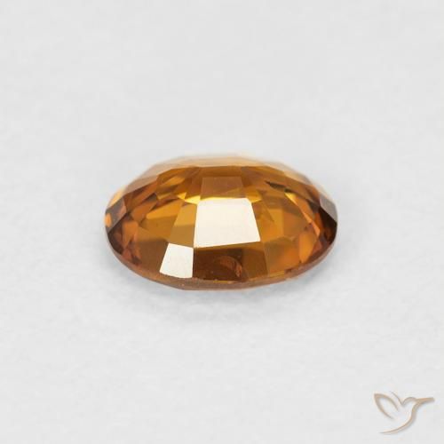 Zircon Gemstone in 5.9 x 4.7 mm Size for Sale, Zircon Stone in Orange Brown Color