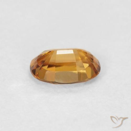 Zircon Gemstone in 8.1 x 4.1 mm Size for Sale, Zircon Stone in Medium Orange Color