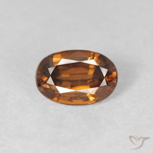 0.86ct Natural Brownish Orange Zircon, Oval, VVS