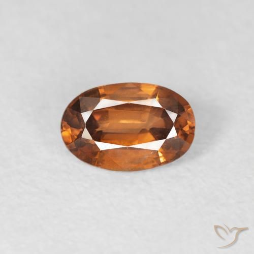 0.69ct Natural Earth Orange Zircon, Oval, VVS