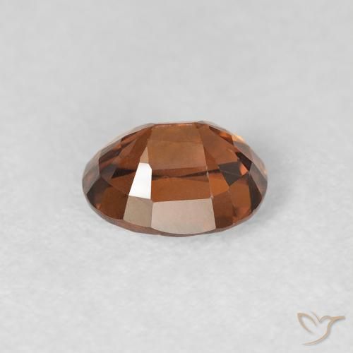 Zircon Gemstone in 6 x 4.8 mm Size for Sale, Zircon Stone in Deep Orange Color