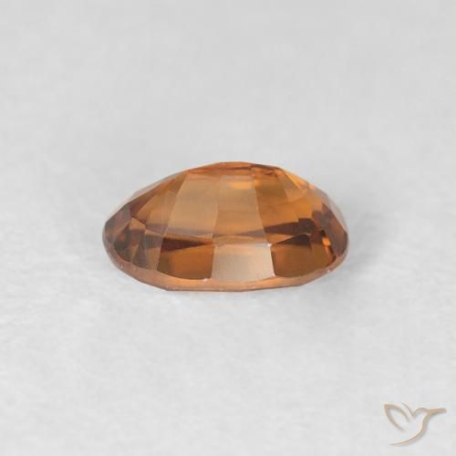 Zircon Gemstone in 6 x 4 mm (calibrated) Size for Sale, Zircon Stone in Deep Orange Color