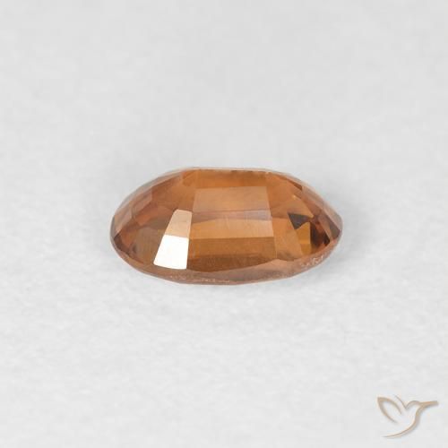 Zircon Gemstone in 6 x 4 mm (calibrated) Size for Sale, Zircon Stone in Orange Brown Color