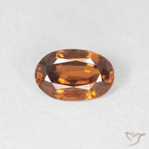 0.67ct Natural Medium Orange Zircon, Oval, VVS