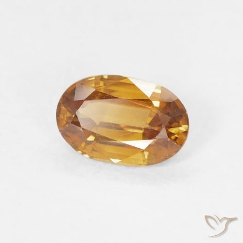 0.70 ct Orange Zircon Stone, Natural Zircon in Oval Facet Shape for Sale