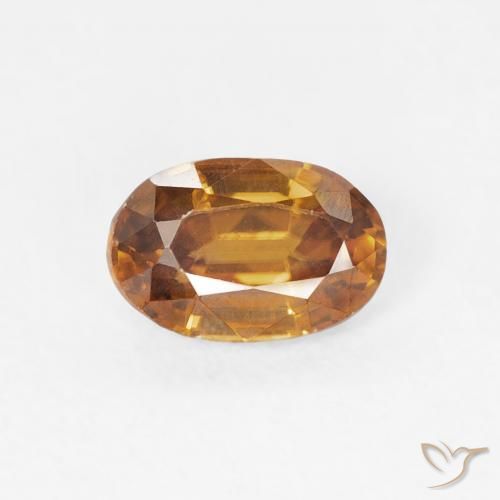 0.72ct Natural Medium Orange Zircon, Oval, VVS